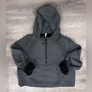 Lululemon Scuba Oversized Half-Zip Heathered Speckled Black Size M/L